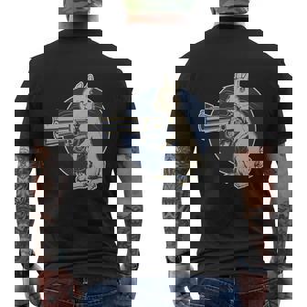 Hare Trigger Gangster Bunny Men's Crewneck Short Sleeve Back Print T-shirt - Monsterry