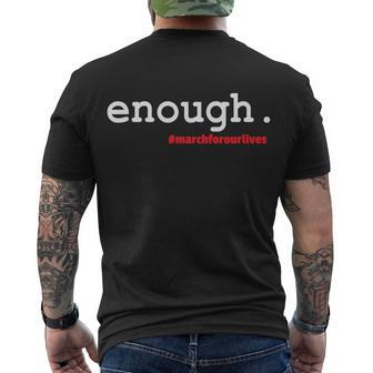 Hashtag Enough March For Our Lives Tshirt Men's Crewneck Short Sleeve Back Print T-shirt - Monsterry