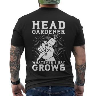 Head Gardener Funny Gardening Tshirt Men's Crewneck Short Sleeve Back Print T-shirt - Monsterry UK