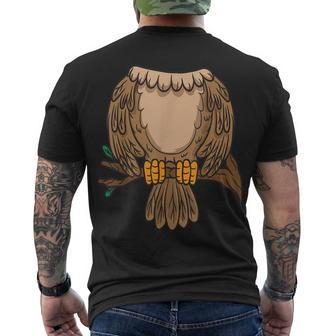 Headless Owl Halloween Night Bird Costume Easy Outfit Men's T-shirt Back Print - Seseable
