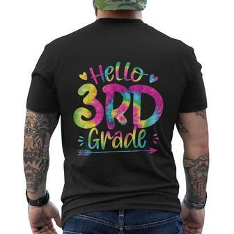 Hello 3Rd Grade Teachers Tie Dye Funny Back To School Men's Crewneck Short Sleeve Back Print T-shirt - Monsterry DE