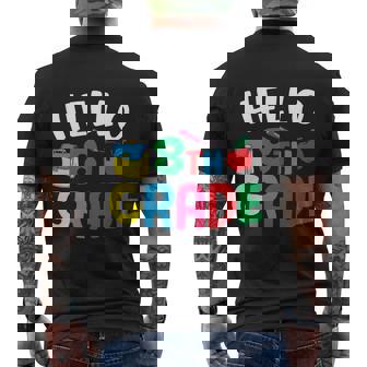 Hello Eighth Grade Back To School First Day Of School Men's Crewneck Short Sleeve Back Print T-shirt - Monsterry