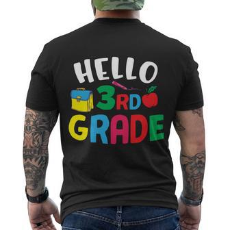 Hello Third Grade Back To School V2 Men's Crewneck Short Sleeve Back Print T-shirt - Monsterry CA