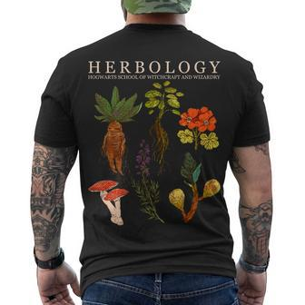 Herbology Hogwarts School Of Witchcraft And Wizardry Men's Crewneck Short Sleeve Back Print T-shirt - Monsterry