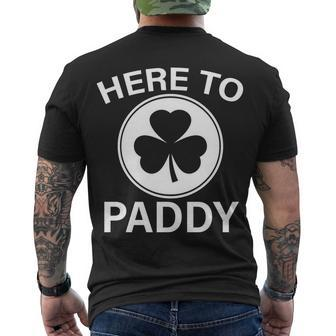 Here To Paddy Funny St Patricks Day Men's Crewneck Short Sleeve Back Print T-shirt - Monsterry AU