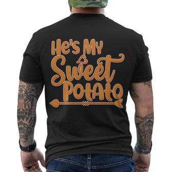 Hes My Sweet Potato V2 Men's Crewneck Short Sleeve Back Print T-shirt - Monsterry