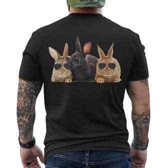 Hipster Cool Rabbit Tshirt Men's Crewneck Short Sleeve Back Print T-shirt - Monsterry DE