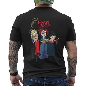 Hocus Pocus Sanderson Sisters Witch Men's T-shirt Back Print - Thegiftio UK
