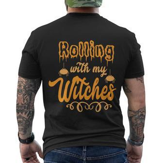 Holling With My Witches Halloween Quote Men's Crewneck Short Sleeve Back Print T-shirt - Monsterry
