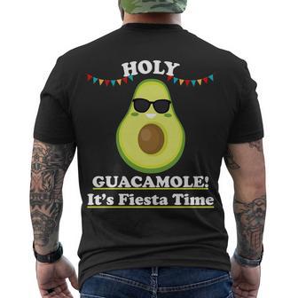 Holy Guacamole Its Fiesta Time Men's Crewneck Short Sleeve Back Print T-shirt - Monsterry