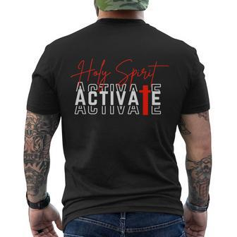 Holy Spirit Activate Men's Crewneck Short Sleeve Back Print T-shirt - Monsterry