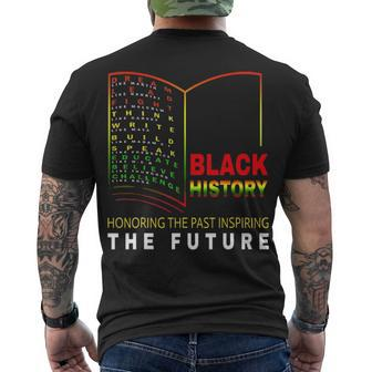Honoring Past Inspiring Future African Black History Month Men's T-shirt Back Print - Thegiftio UK