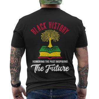 Honoring Past Inspiring Future Black History Month Men's T-shirt Back Print - Thegiftio UK