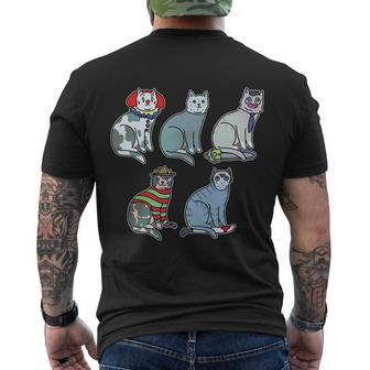 Horror Movie Cats Men's Crewneck Short Sleeve Back Print T-shirt - Monsterry AU