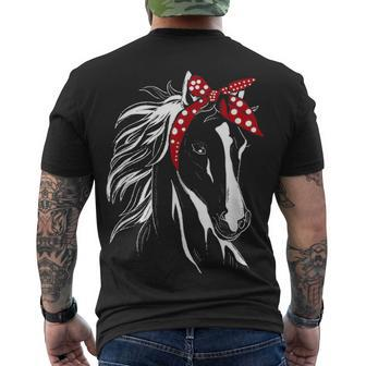 Horse Bandana For Horseback Riding Horse Lover V2 Men's T-shirt Back Print - Thegiftio UK