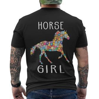 Horse Girl Horse Riding Teen Girls Meaningful Men's T-shirt Back Print - Thegiftio UK