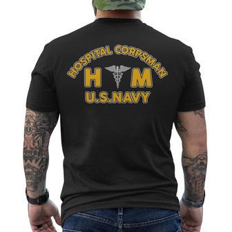 Hospital Corpsman Hm Men's Crewneck Short Sleeve Back Print T-shirt - Monsterry UK