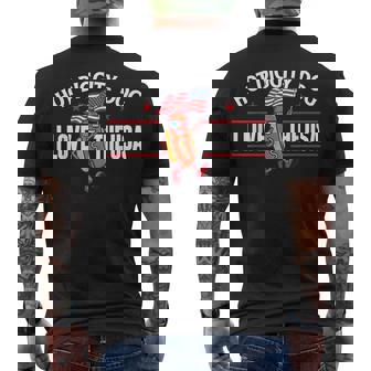 Hot Diggity Dog - Usa American Flag 4Th Of July Fourth Men's T-shirt Back Print - Seseable