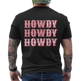 Howdy Cowgirl Boots Bling Women Cute Western Country Men's Crewneck Short Sleeve Back Print T-shirt - Monsterry
