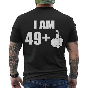 I Am 50 Middle Finger Funny 50Th Birthday Gift T-Shirt Tshirt Men's Crewneck Short Sleeve Back Print T-shirt - Monsterry UK