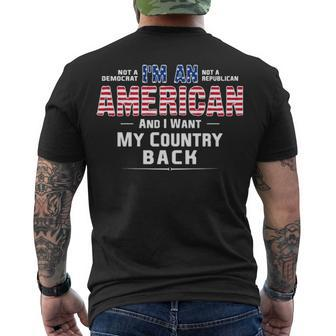 I Am An American V2 Men's Crewneck Short Sleeve Back Print T-shirt - Monsterry AU