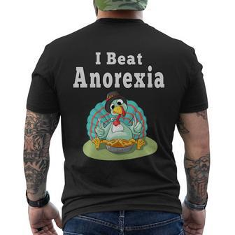 I Beat Anorexia Tshirt Men's Crewneck Short Sleeve Back Print T-shirt - Monsterry DE