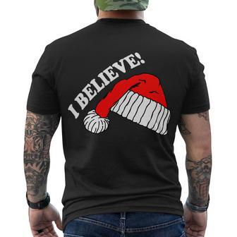 I Believe In Santa Claus Christmas Tshirt Men's Crewneck Short Sleeve Back Print T-shirt - Monsterry