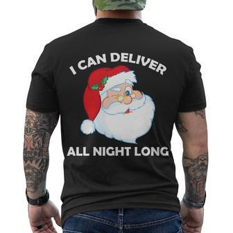 I Can Deliver All Night Long X-Mas Bad Santa Tshirt Men's Crewneck Short Sleeve Back Print T-shirt - Monsterry UK