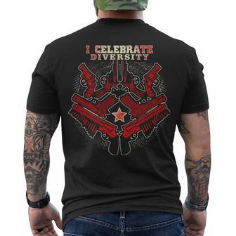 I Celebrate Diversity Men's Crewneck Short Sleeve Back Print T-shirt - Monsterry DE