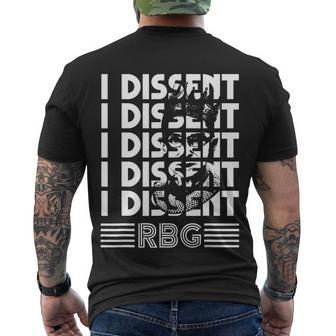 I Dissent Rbg Quote Womens Rights I Dissent Rbg Vote Men's Crewneck Short Sleeve Back Print T-shirt - Monsterry