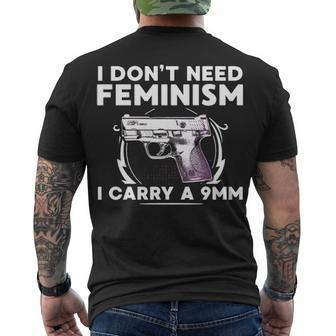 I Dont Need Feminism Men's Crewneck Short Sleeve Back Print T-shirt - Seseable