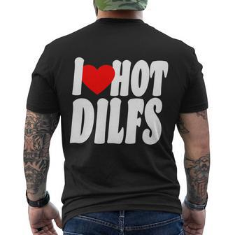 I Heart Hot Dilfs Men's Crewneck Short Sleeve Back Print T-shirt - Monsterry DE