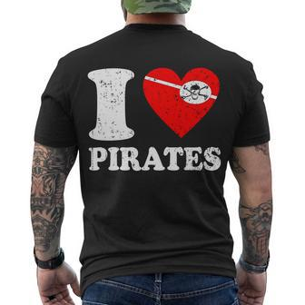 I Heart Pirates Tshirt Men's Crewneck Short Sleeve Back Print T-shirt - Monsterry DE