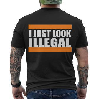 I Just Look Illegal Box Men's Crewneck Short Sleeve Back Print T-shirt - Monsterry