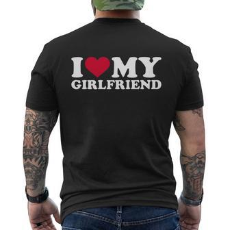 I Love My Girlfriend Funny Gift Men's Crewneck Short Sleeve Back Print T-shirt - Monsterry