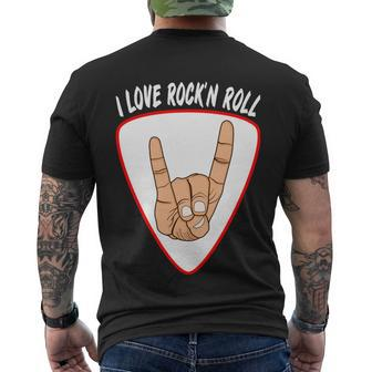 I Love Rock N Roll I Love Rockn Roll Devils Horn Men's Crewneck Short Sleeve Back Print T-shirt - Monsterry CA