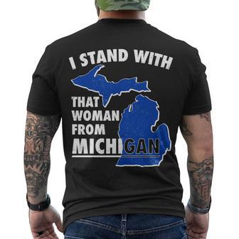 I Stand With That Woman From Michigan Support Men's Crewneck Short Sleeve Back Print T-shirt - Monsterry CA