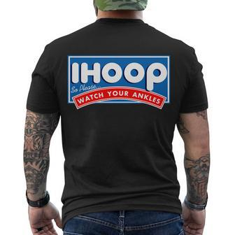 Ihoop I Hoop So Please Watch Your Ankles Funny Basketball Men's Crewneck Short Sleeve Back Print T-shirt - Monsterry