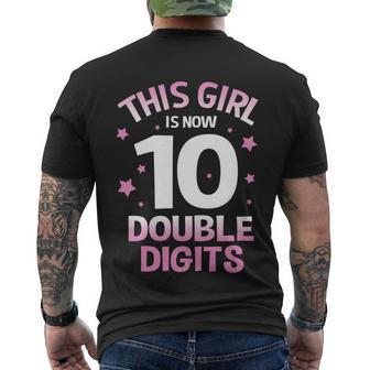 Im 10 Years Old Birthday This Girl Is Now 10 Double Digits Cute Gift Men's Crewneck Short Sleeve Back Print T-shirt - Monsterry