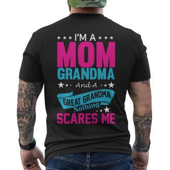 Im A Mom Grandma And A Great Grandma Funny Men's Crewneck Short Sleeve Back Print T-shirt - Monsterry DE