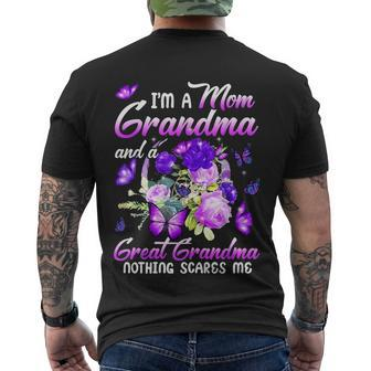 Im A Mom Grandma Great Grandma Mothers Day Butterfly Men's Crewneck Short Sleeve Back Print T-shirt - Monsterry DE