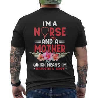 Im A Nurse And Mother Nurse Gift For Mom Mothers Day Men's Crewneck Short Sleeve Back Print T-shirt - Monsterry CA