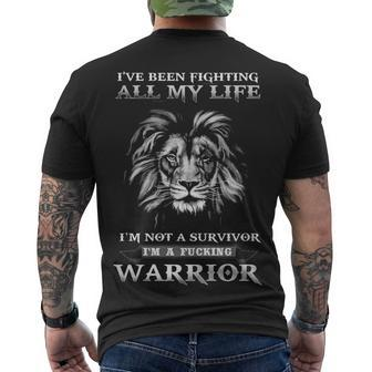 Im A Warrior Men's Crewneck Short Sleeve Back Print T-shirt - Seseable