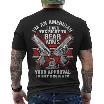 Im An American I Have The Right To Bear Men's Crewneck Short Sleeve Back Print T-shirt - Monsterry UK