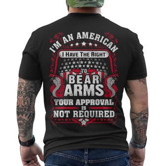 Im An American I Have The Right To Bear Men's Crewneck Short Sleeve Back Print T-shirt - Monsterry UK