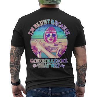 Im Blunt Because God Rolled Me That Way Retro Tattoo Men's Crewneck Short Sleeve Back Print T-shirt - Monsterry UK