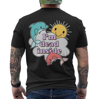 Im Dead Inside Funny Tshirt Men's Crewneck Short Sleeve Back Print T-shirt - Monsterry