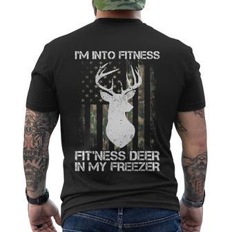 Im Into Fitness Fitness Deer In My Freezer Funny Hunter Men's Crewneck Short Sleeve Back Print T-shirt - Monsterry CA