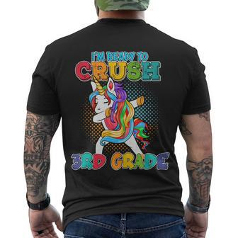 Im Ready To Crush 3Rd Grade Unicorn Back To School Men's Crewneck Short Sleeve Back Print T-shirt - Monsterry CA