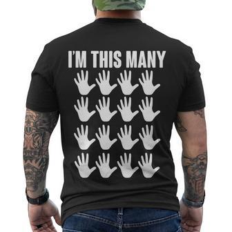 Im This Many - 80Th Birthday Men's Crewneck Short Sleeve Back Print T-shirt - Monsterry